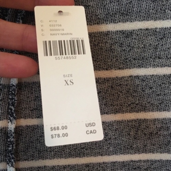 NWT Anthropologie Textured Sweatshirt Striped - Picture 4 of 8